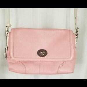 Vintage Coach Hampton Pink All Leather Shoulder Bag Purse